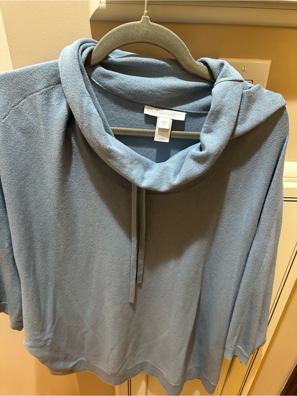 Cozy Cowl Neck Sweater J.Jill Cashmere blend - Light Blue XL